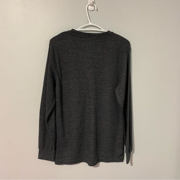 Beverly Hills Polo Club dark gray MEN'S LONG SLEEVE HENLEY T-SHIRT size S - Picture 2 of 4